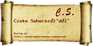 Czeke Seherezádé névjegykártya